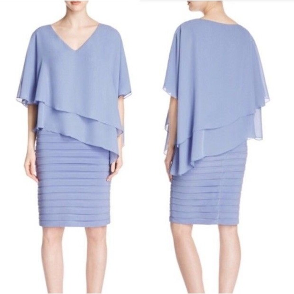 Adrianna Papell Women's Lavender Sheath Dress Size 10 Mother Of Bride Graduation